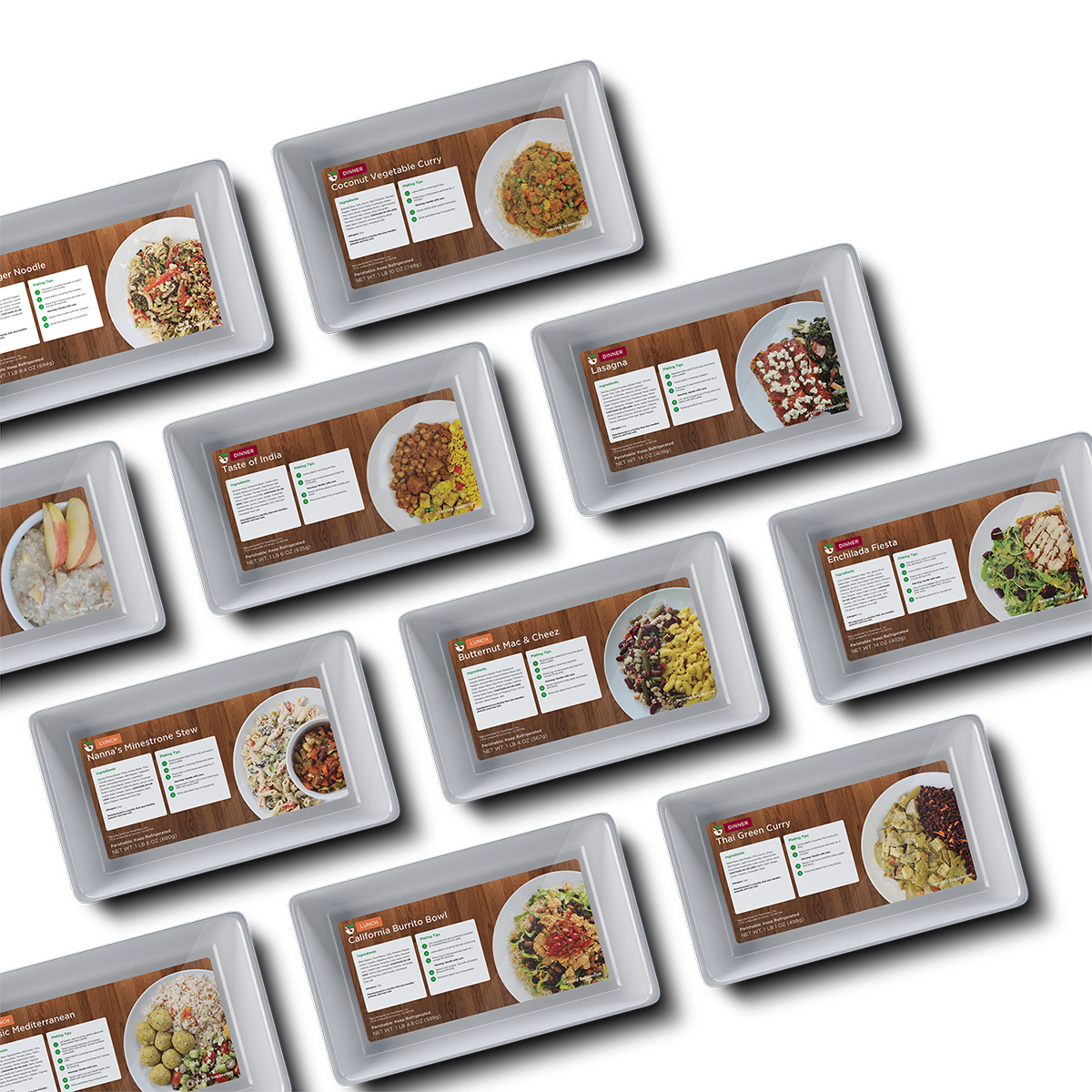 MediMeals Food Package Tray Collage